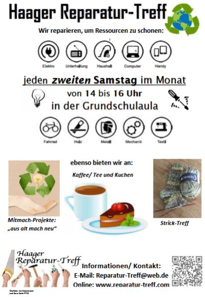 Mehr über den Artikel erfahren Haager Reparatur-Treff startet wieder am 11.10.2025